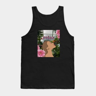 Relax in a Tropical Green House with Me Tank Top